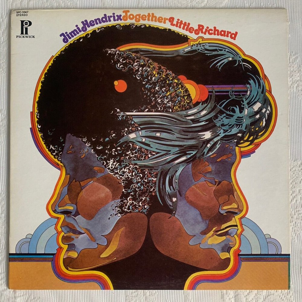 1973 12" Vinyl Jimi Hendrix / Little Richard Together LP Pickwick SPC 3347